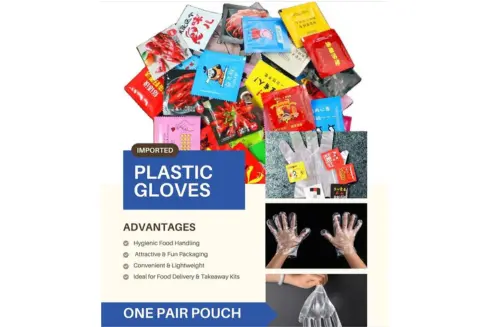 Single Pouch Pack(Per Pair Plastic Glove)