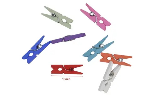Wooden Clips(Natural and Colours) (2)