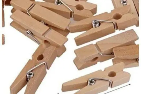 Wooden Clips(Natural and Colours) (4)